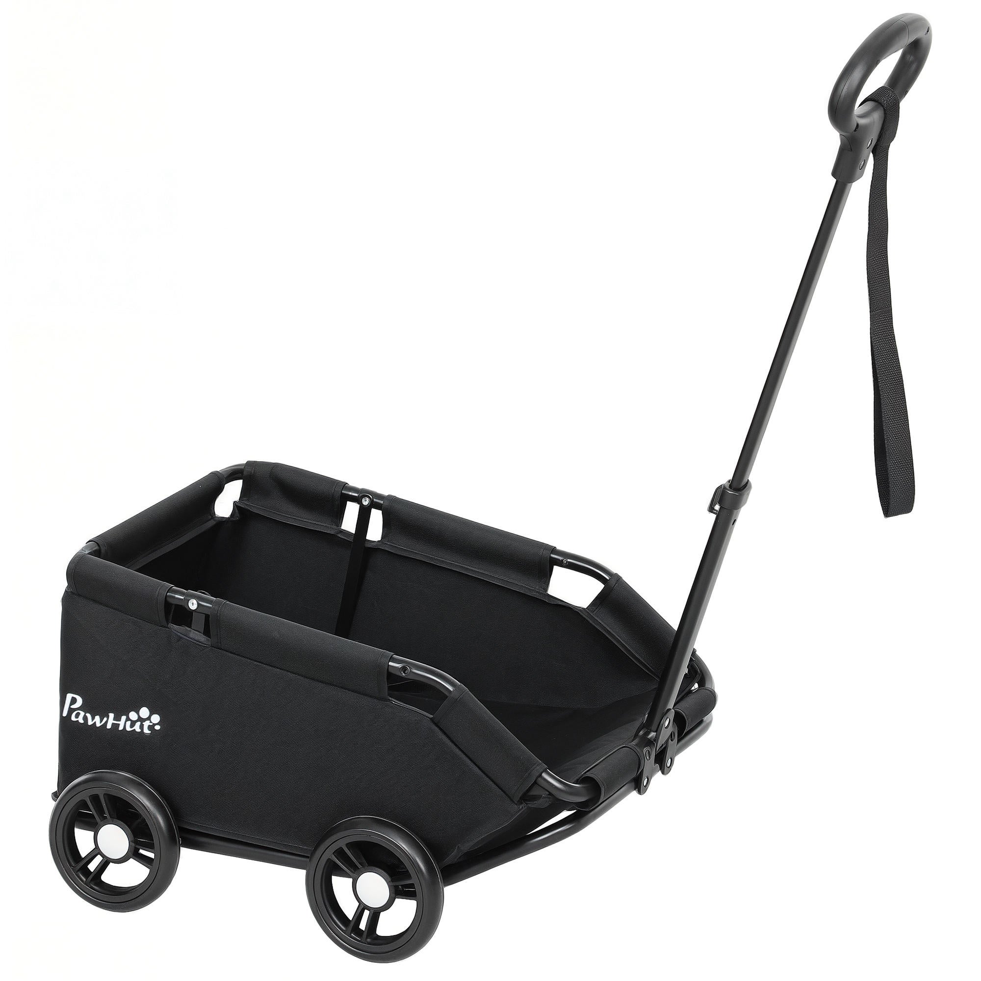 Carrito para Perros PawHut Acero, Tela Oxford Negro 53x45x28 cm | Leroy ...