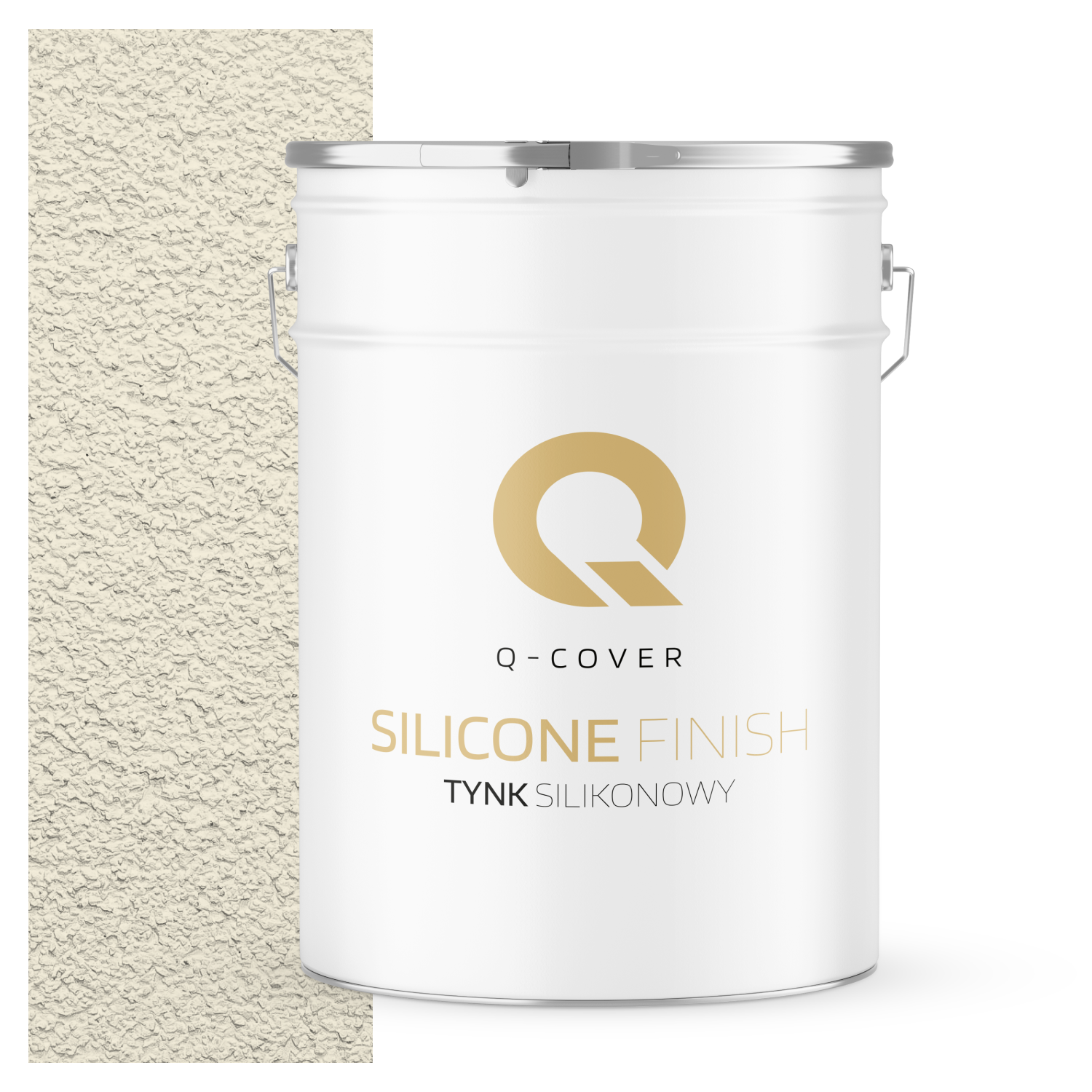 Tynk Silikonowy Elewacyjny Baranek 1.00mm Q-Cover Biel złamana w beż F771 25KG