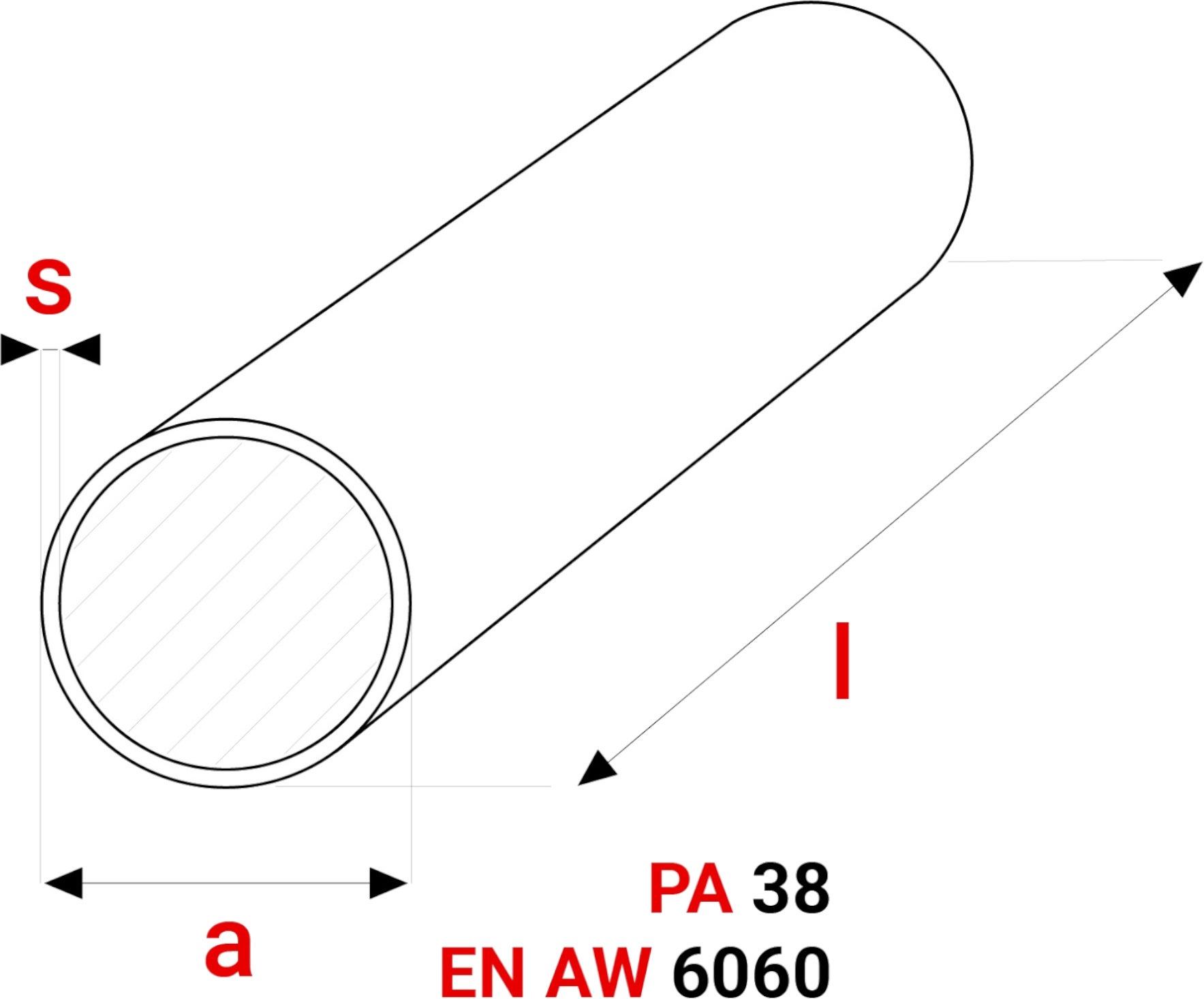 Rura Aluminiowa Okrągła 30x3mm fi 30 330cm Rurka Aluminium+Cięcie na wymiar - 2