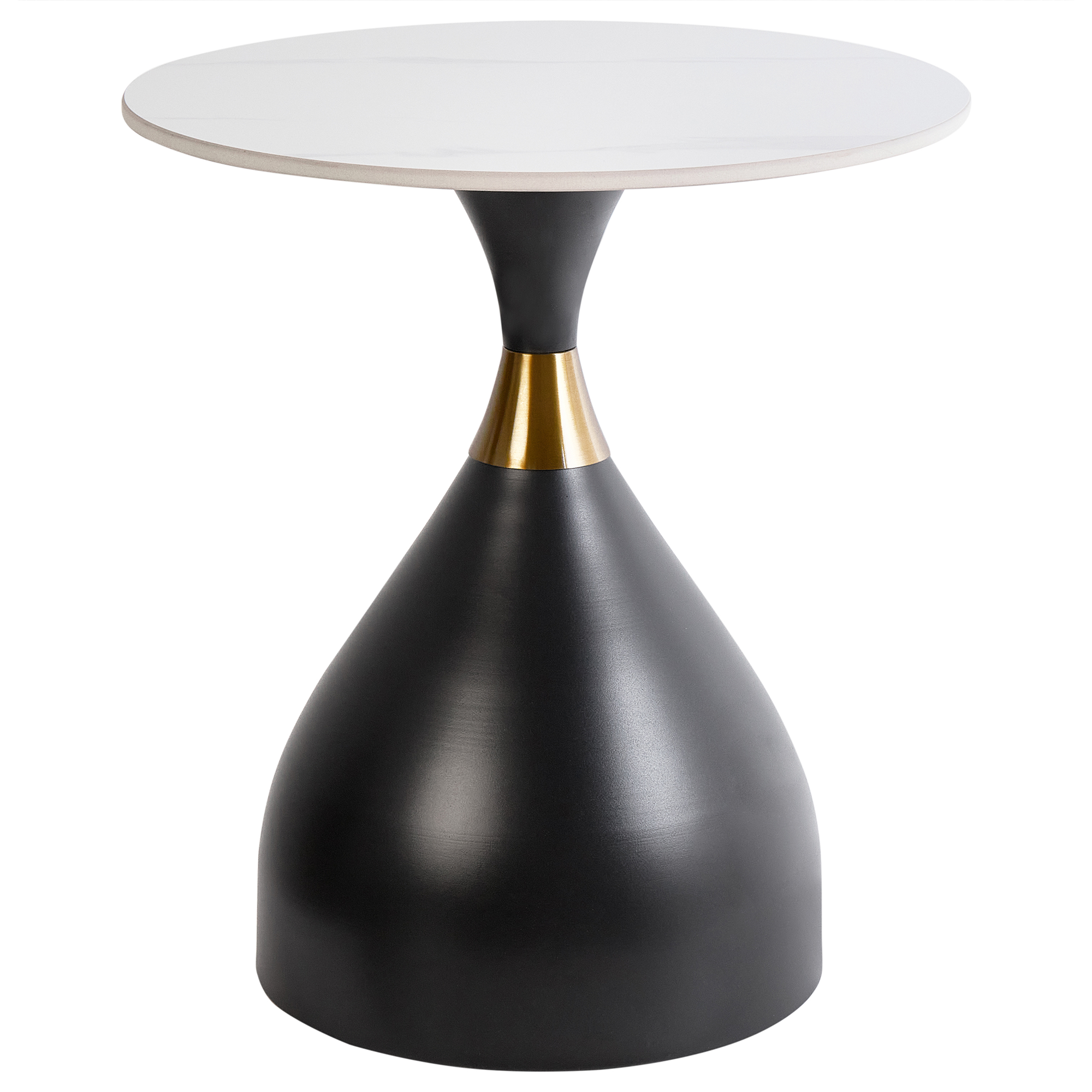 Beliani Mesa Auxiliar Ituna Cerámica Negro/Blanco , Leroy Merlin