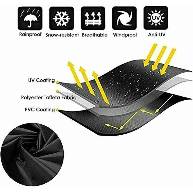 Couverture de chaise suspendue imperméable avec fermeture éclair, housse pour fauteuil de jardin et chaise longue courbe anti-poussière - 2