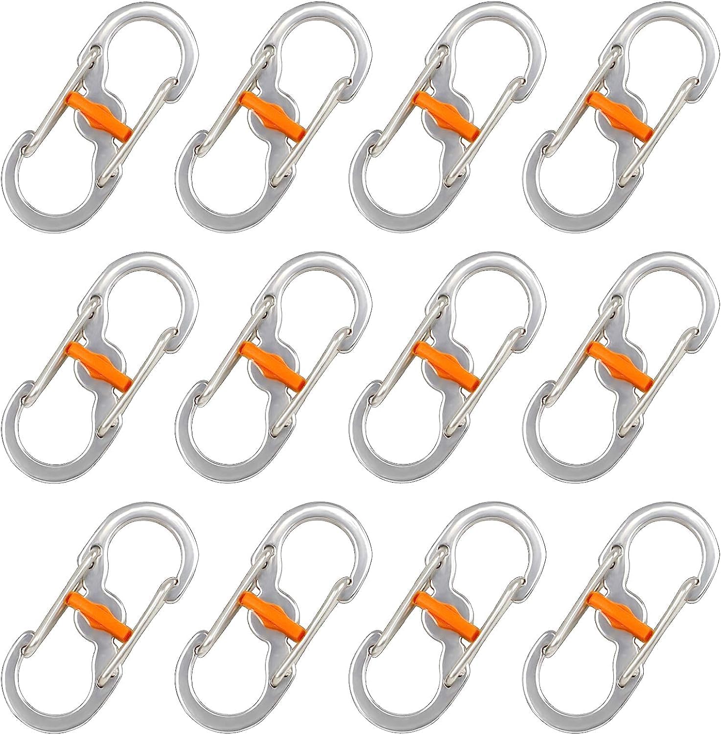 Lot De 4 Mousquetons D'escalade Robustes, Pouvant Supporter 25 Kn 2551 Kg Mousquetons A Verrouillage Rotatif Industriel Adaptes Aux Hamacs En Corde 94055324