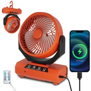 Ventilateur De Bureau USB Rechargeable 5000mAh - 4 Vitesses, Oscillation 120°, Silencieux (<40dB) - Portable Pour Bureau, Maison, Extérieur