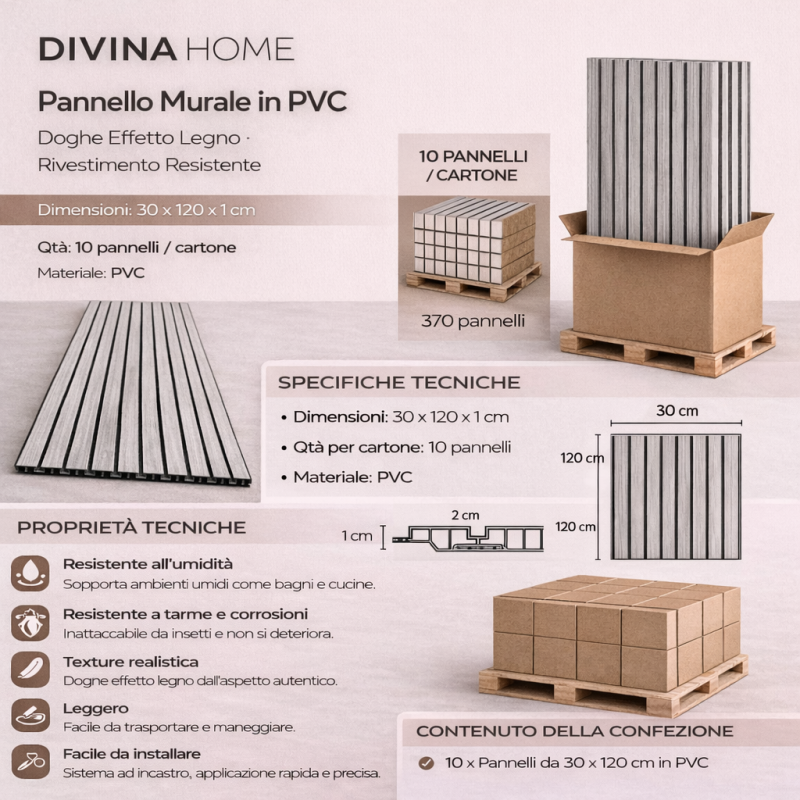 Panel dekoracyjny z PCV z efektem drewnianych listew, zestaw 10 sztuk, 120x30 cm, okładzina ścienna w kolorze orzecha - 3