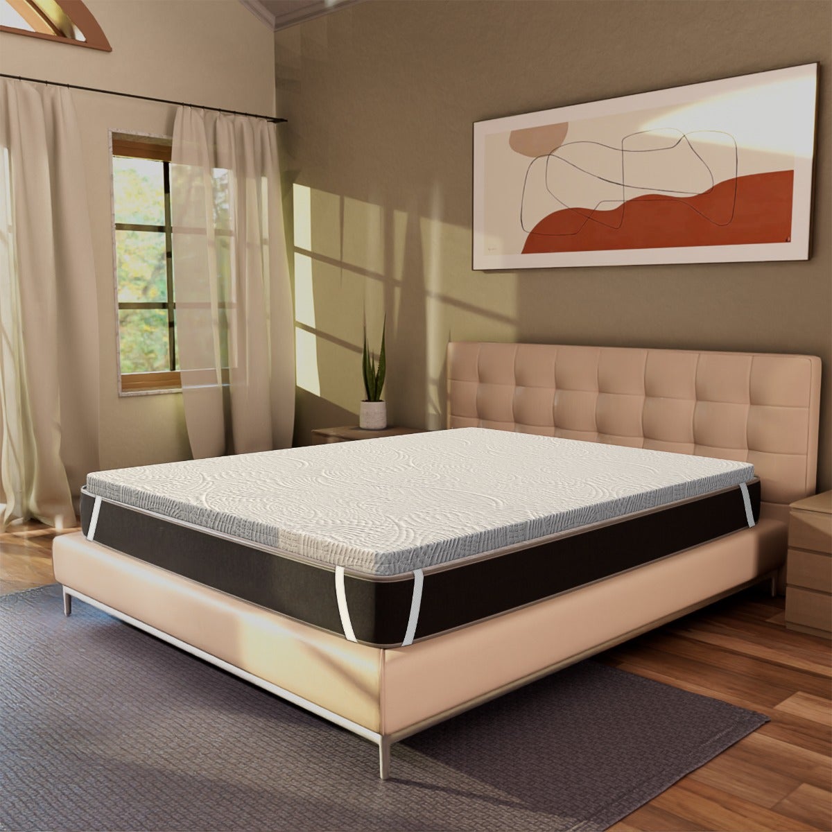 Topper Memory Foam 160x190 - épaisseur 7 cm, a 9 zones différenciées, déhoussable | TopperOne H7 - 2