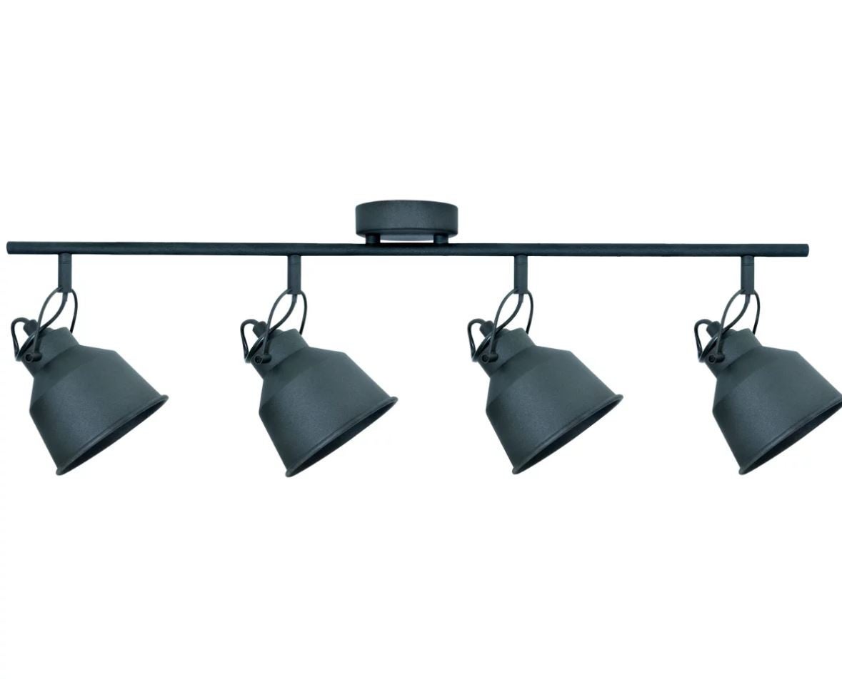 Lampa sufitowa wisząca Niko czarna 4xE14x8W industrialna wym: 18 x 70,5 x 11,2 cm metal Polux