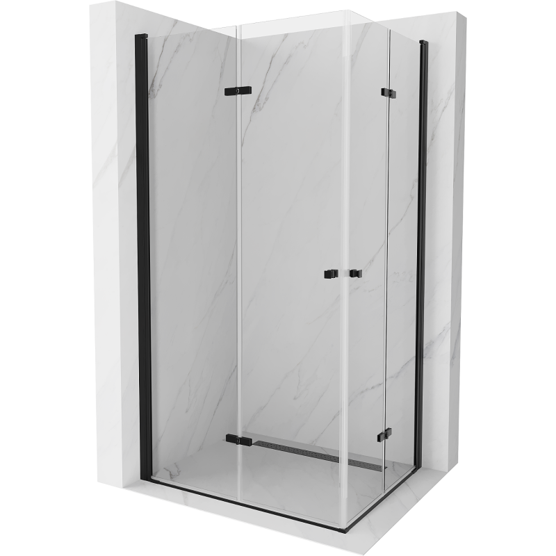 Mexen Lima Duo kabina prysznicowa składana 90 x 80 cm, transparent, czarna - 856-090-080-70-00-02
