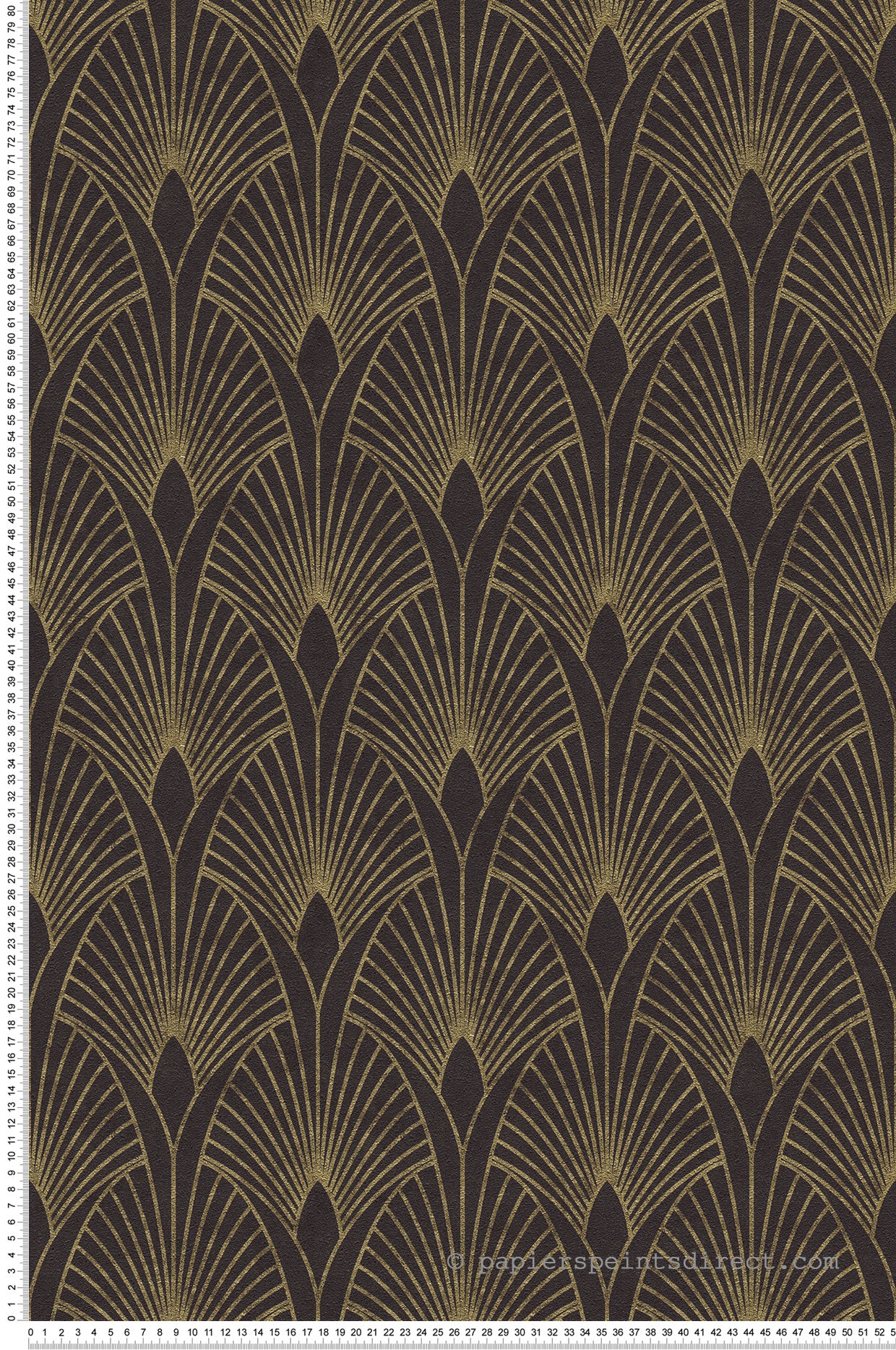 Tapeta motyw art déco czarnymIzłotym - 53 cm x 10.05 m - LIVINGWALLS
