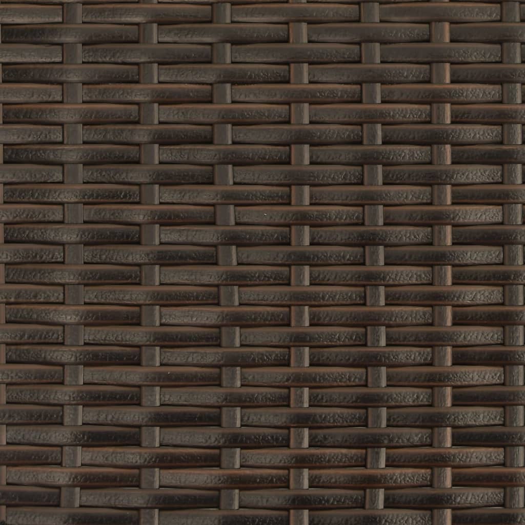 Tumbona con cojines ratán sintético marrón - COMFORTXL - 8
