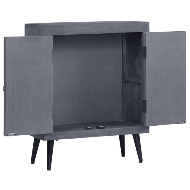 Credenza Grigio Antico 108x30x76 cm Legno Massello di Paulownia cod mx Credenza Grigio Antico 108x30x76 cm Legno Massello di Paulownia cod mx