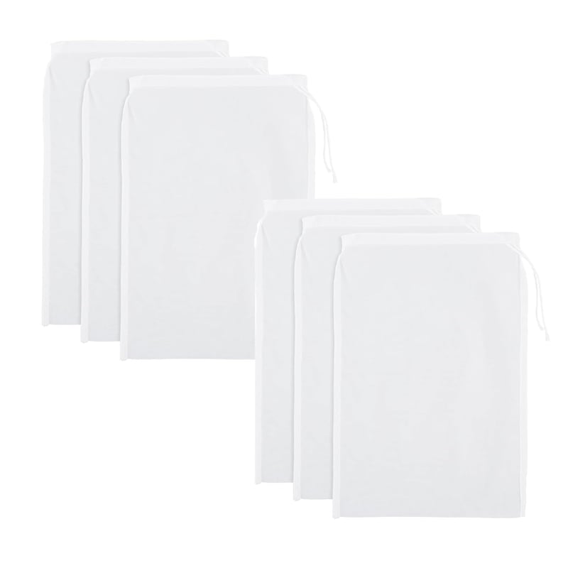 Tkanina filtracyjna - Worek filtracyjny do mleka sojowego - Nylon - 6 sztuk - 20*30 cm - Biały - Wielokrotnego użytku