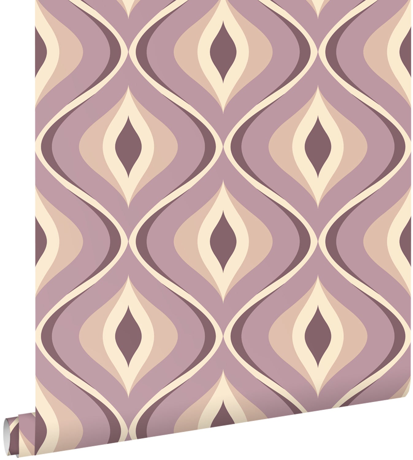 Tapeta ozdoby retro liliowo fioletowym - 50 x 900 cm - ESTAHOME