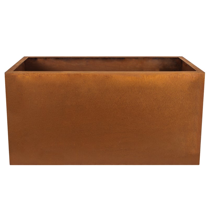 Designerska doniczka Köhko® ze stali Corten Viva 60 x 27 x 26 cm | Doniczka o wyglądzie stali nierdzewnej