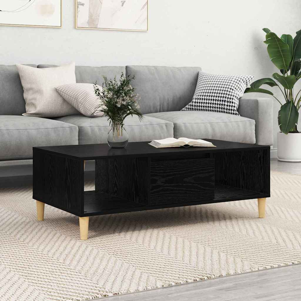 Stolik kawowy Czarny Dąb 102 x 55 x 35 cm vidaXL