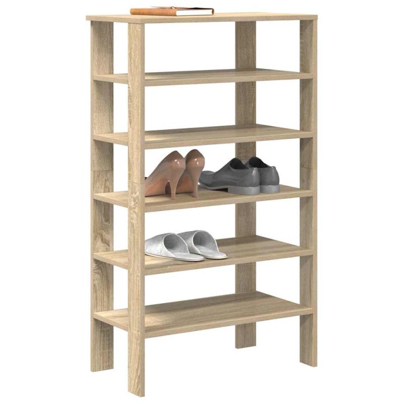 Półka na buty, dąb sonoma 61x32x105 cm, materiał drewnopochodny vidaXL
