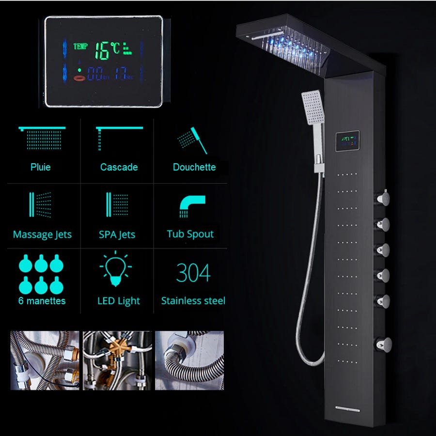 Colonna doccia idromassaggio, led Milano | Leroy Merlin