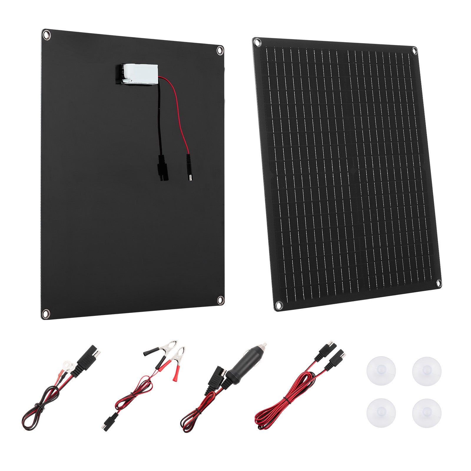 Ładowarka akumulatora solarna 12 V 30 W, monokrystaliczna, IP67, do samochodu i łodzi