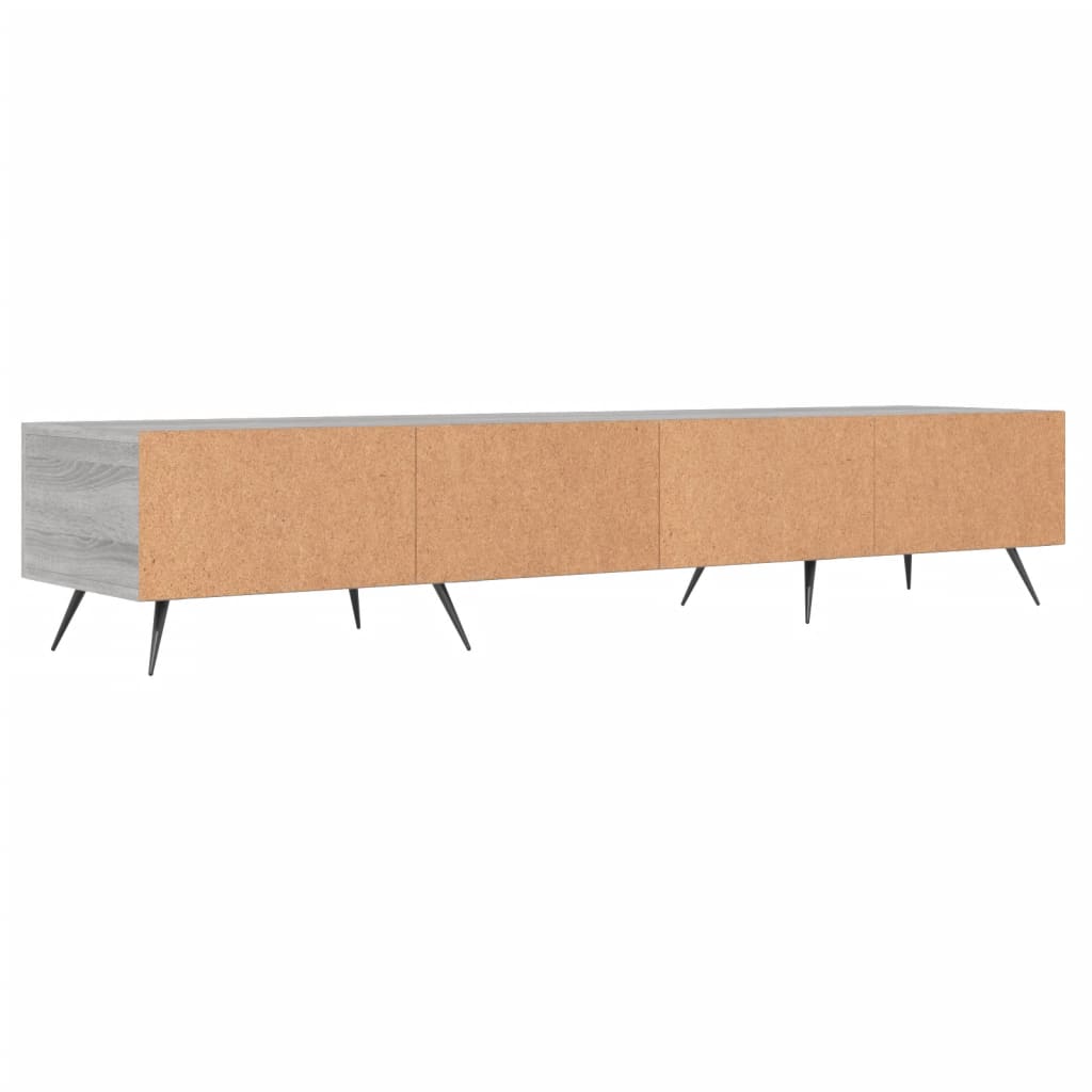 Meuble TV sonoma gris 150x36x30 bois d'ingénierie - 8