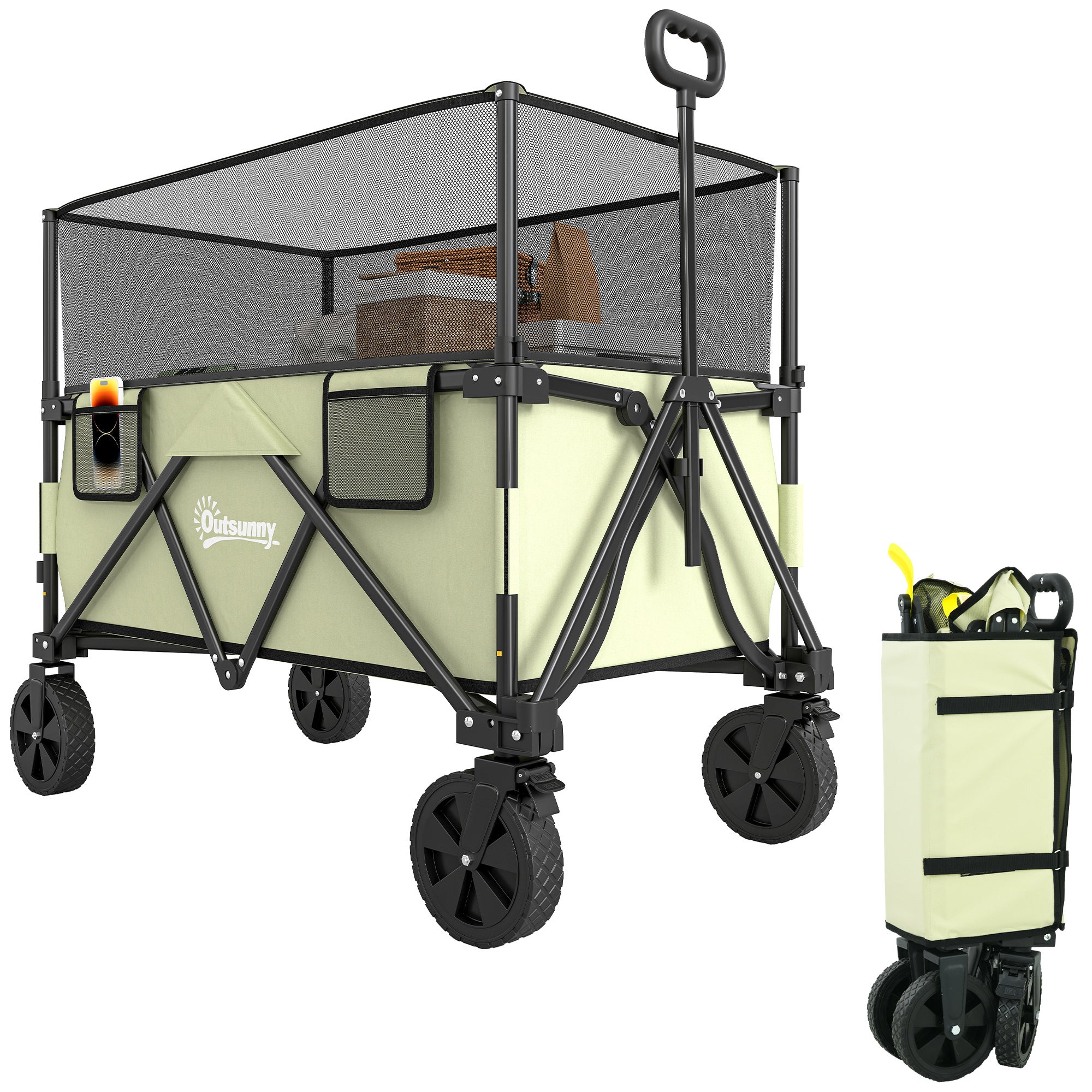 Chariot Pliable Avec Chariot De Transport De Chariot De Toit Comprenant 2 X Système De Courroie 3 Points - Chine Familiale Pliante, Chariot Pliable Avec Toit
