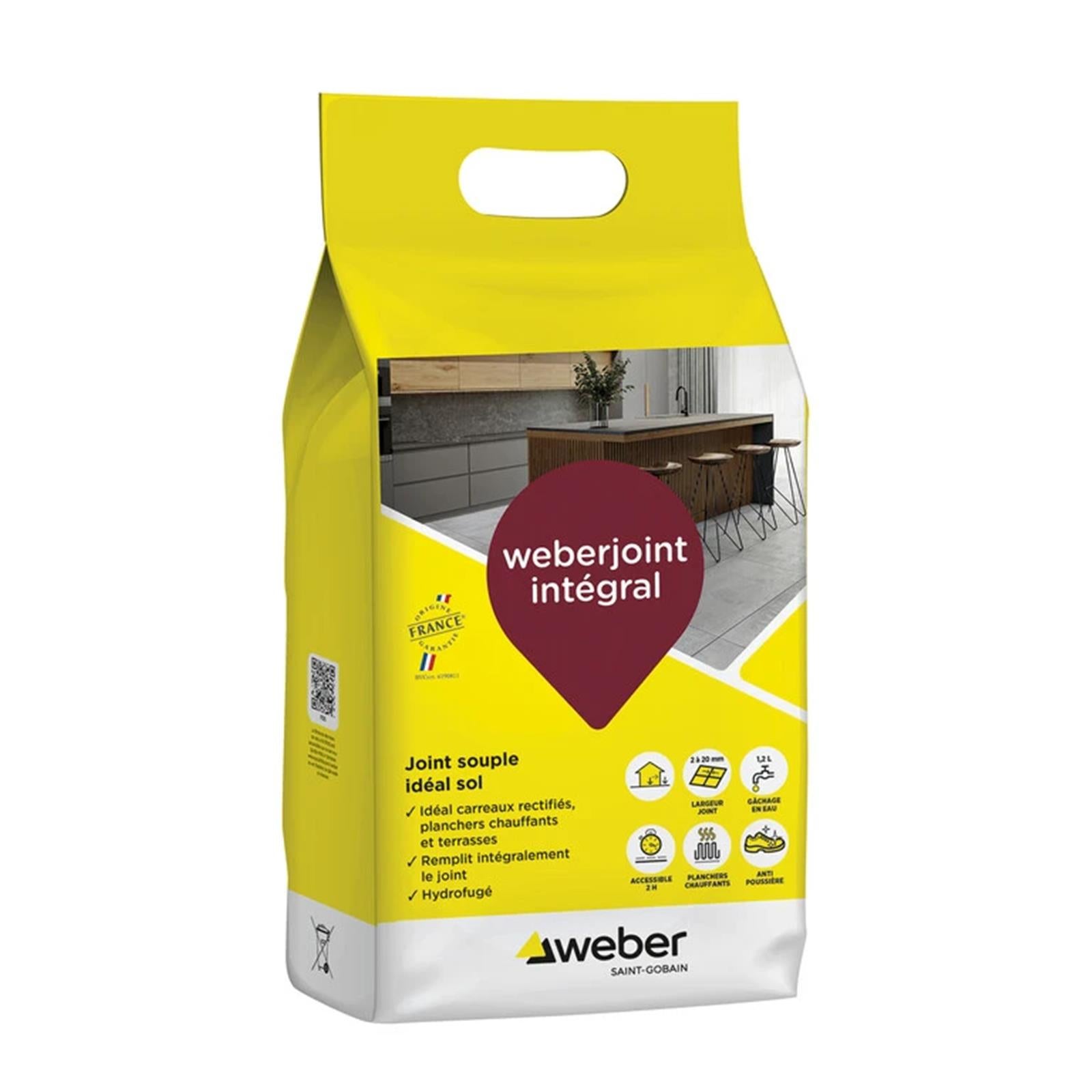 Joint Hydrofugé Pour Carrelage Mural - Pierre De Lave - 2,5kg (jointement 1 à 6mm)