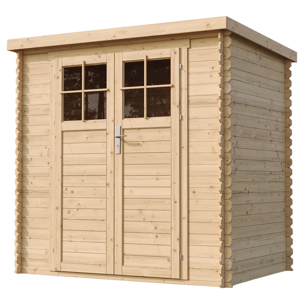 Abri de jardin en bois- porte verrouillable de haute qualité - Stockage extérieur l204xL142xH200cm/2.22m2- Petit abri à outils TIMBELA M311F - 2