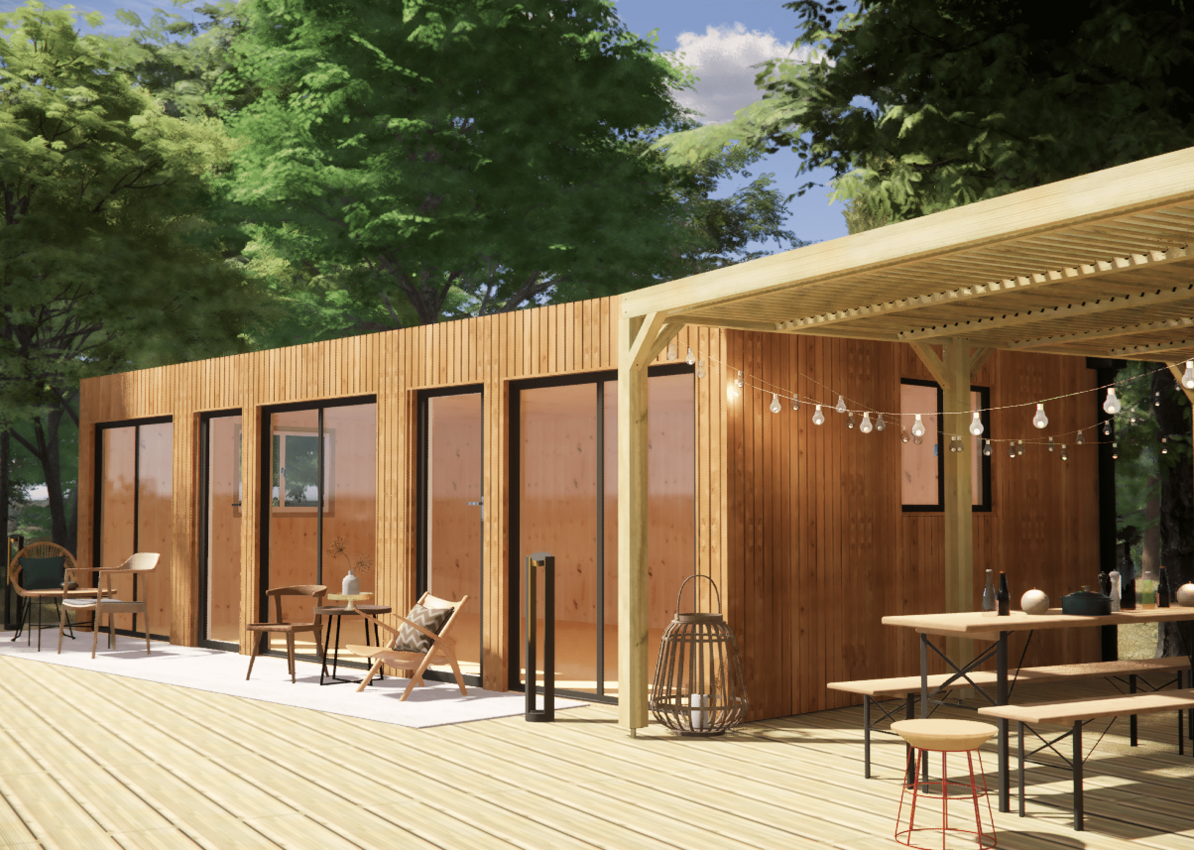 Studio de jardin habitable en bois 8,8 x 5,7 x 2,7 m - 6