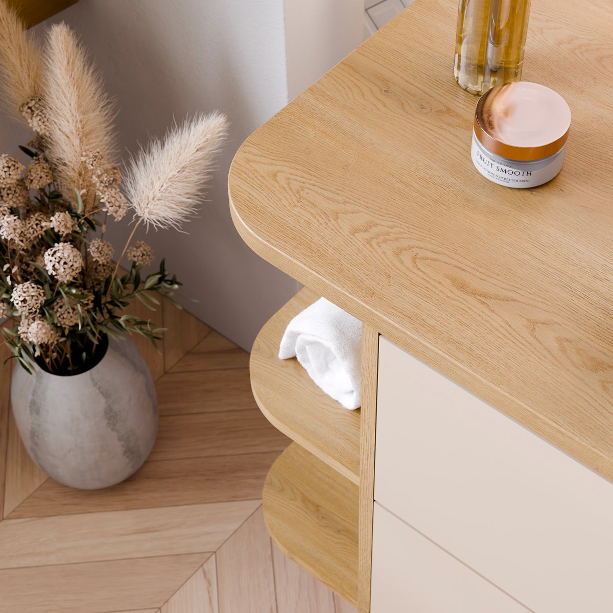 Set di mobili da bagno con lavabo Azel cachemire 100cm - 5