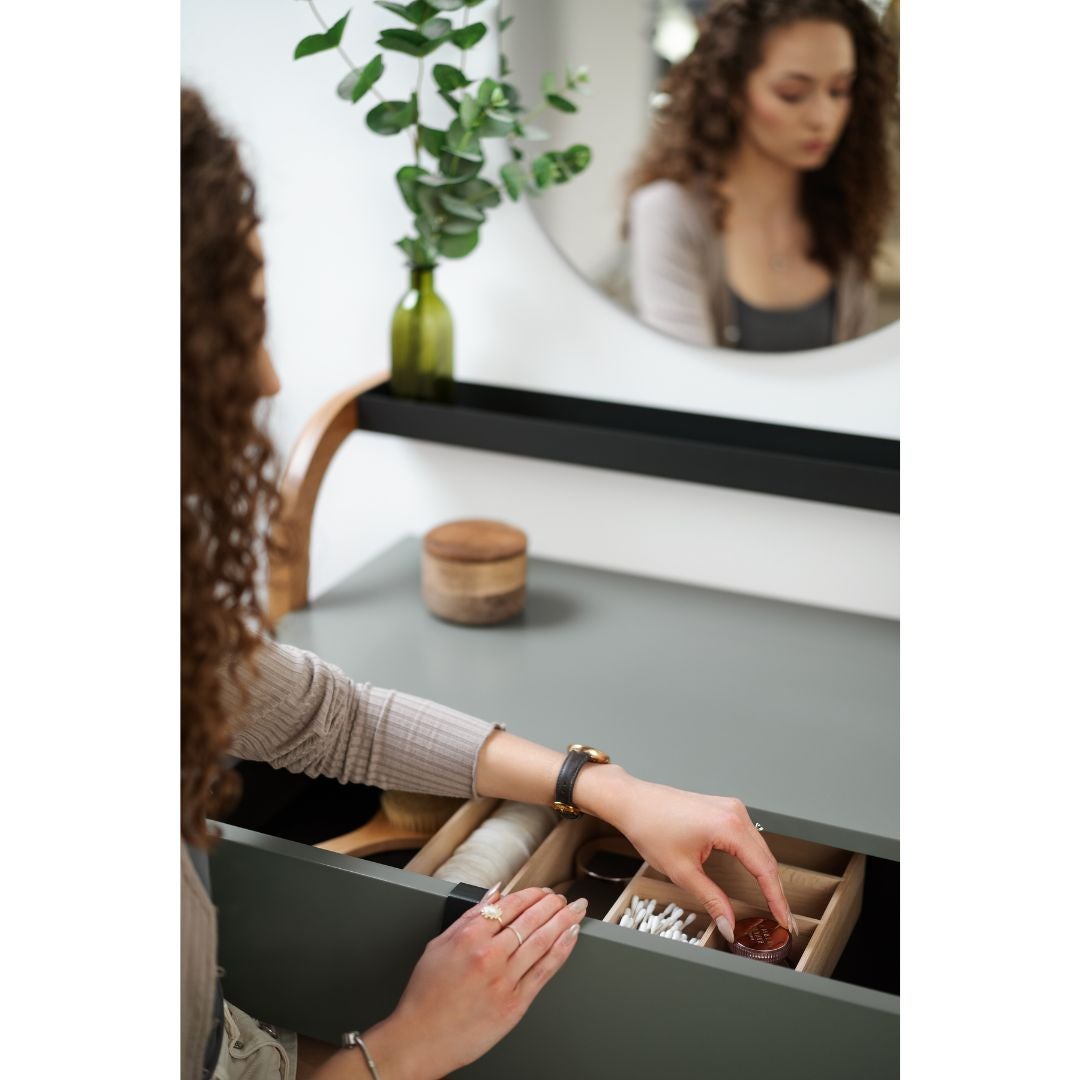 Toaletka łazienkowa MOSS 70 cm szaro-zielony półmat - 5