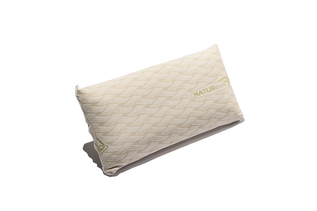 Almohada visco nature care 1 unidad 70 cm firmeza media - núcleo de viscoelástica - desenfundable - color beige