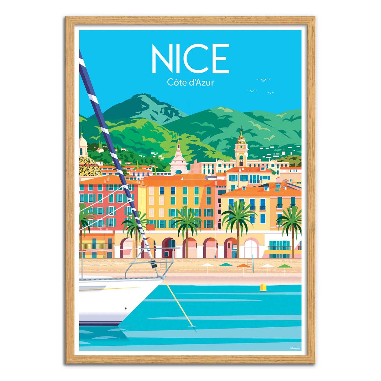 Affiche d’art 50 x 70 cm - Nice Côte d'Azur - Raphael Delerue - 4