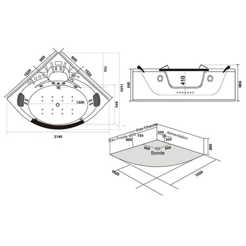 Baignoire balnéo Romantica-A 36 jets Whirlpool - 4