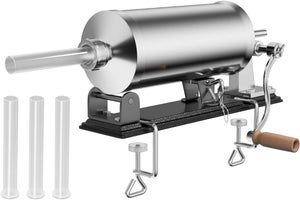 KuKoo - Kit Clippatrice per Salsicce Manuale Commerciale con 2000 Graffette & Insaccatrice Manuale per Salsicce con 5 Imbuti Diversi Gratuiti Capacità 7L