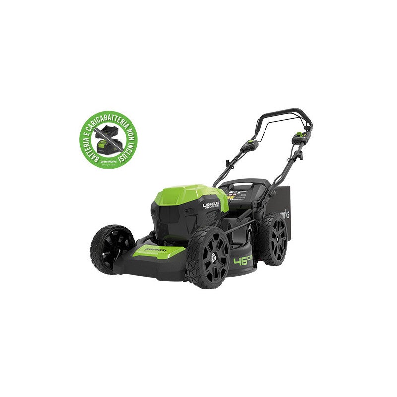 GREENWORKS Tagliaerba A Batteria Elettrico Tosaerba Rasaerba 48V Sacco 40 Litri - G48LM36K2 - Foto 5