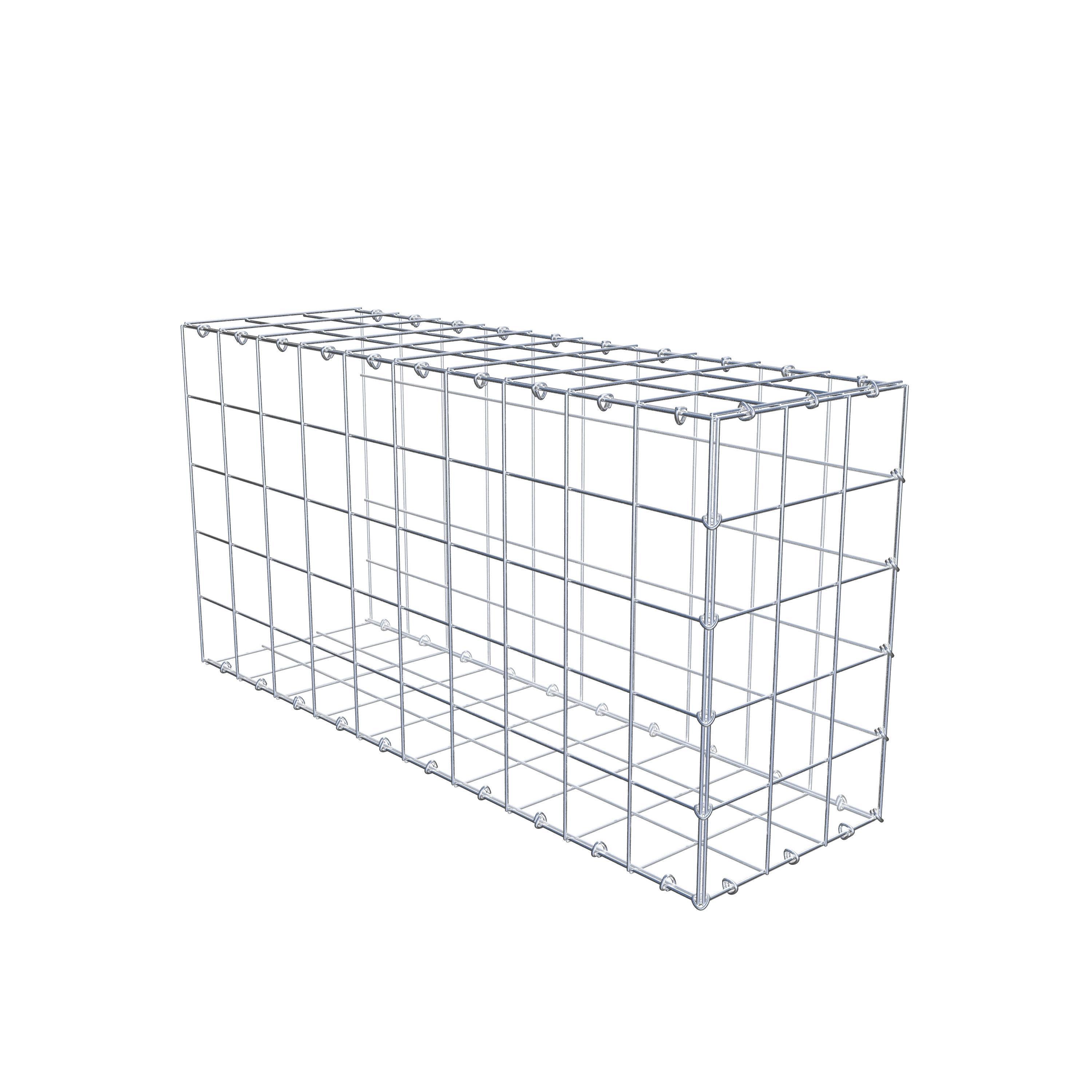 Gavión para alargar en acero galvanizado 100x50x30cm (LxAxP), malla 10 x 10cm, Anillo en C, sin rejilla frontal - 7
