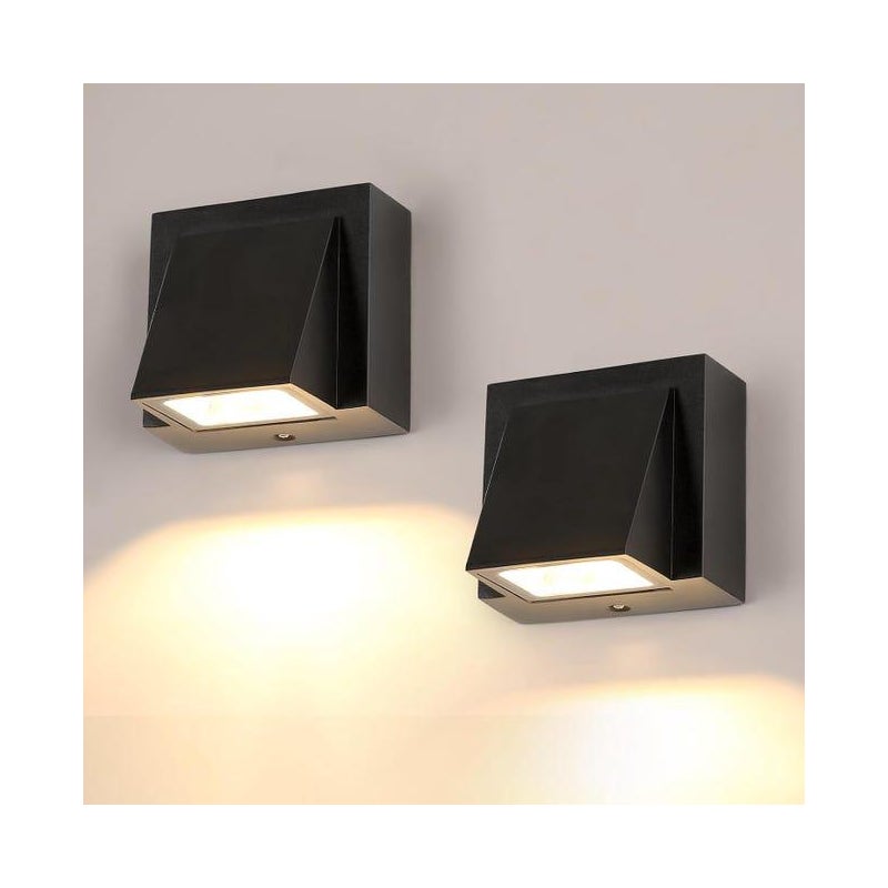 Zewnętrzna lampa ścienna, wewnętrzna/zewnętrzna lampa ścienna, zewnętrzna lampa ścienna LED COB 5 W, ciepłe białe światło, 3000 K