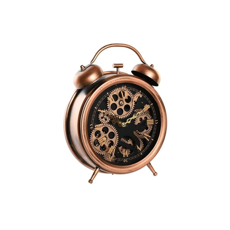 Reloj de mesa dkd home decor cristal cobre aluminio hierro vintage