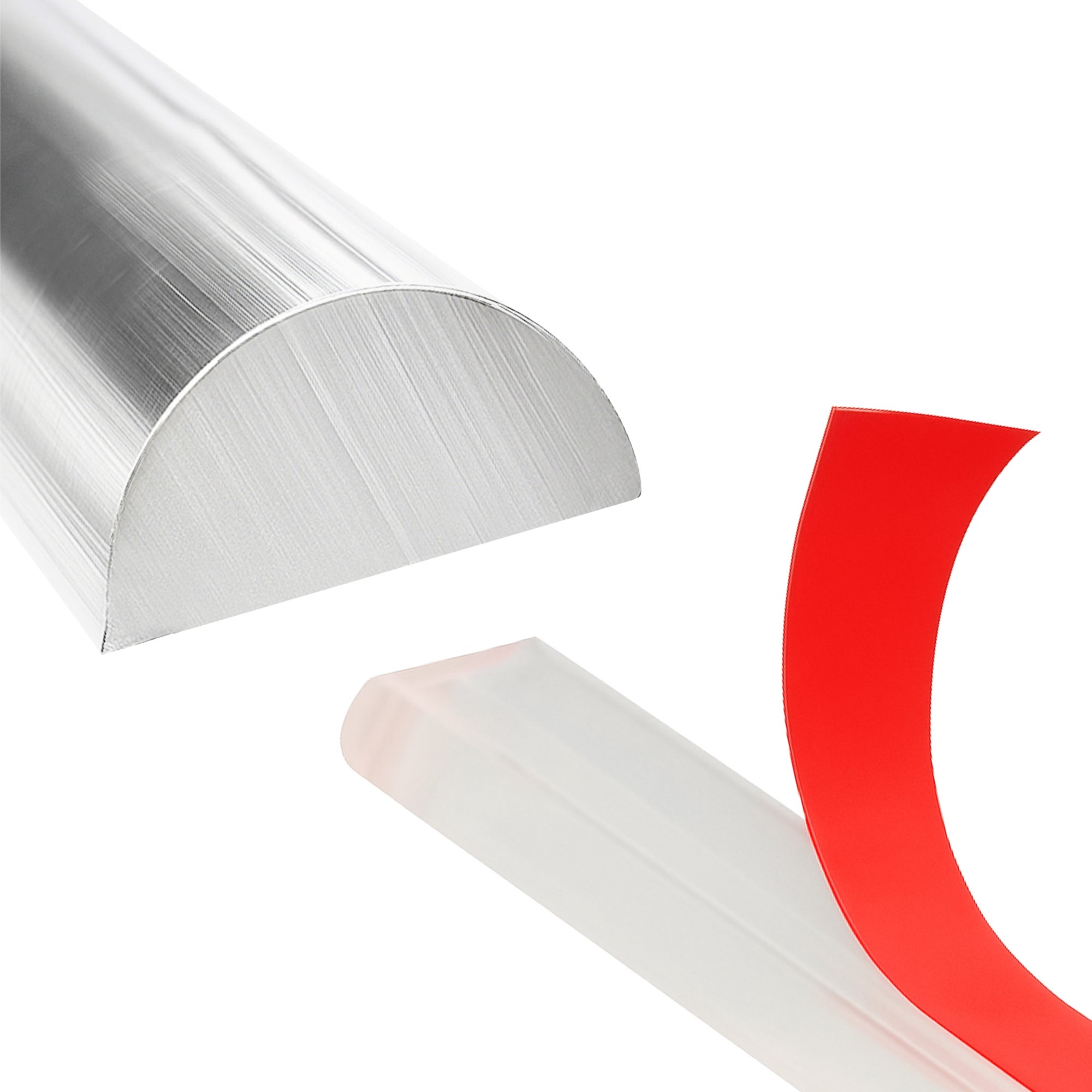 Próg prysznicowy akrylowy Estiva półokrągły 10x5 mm 100 cm transparentny samoprzylepny 1 szt
