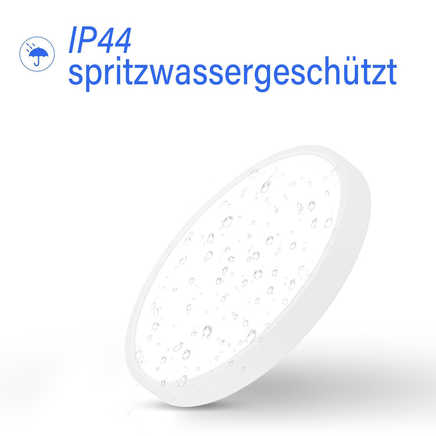 NETTLIFE Teto LED Cool White 15W, 22CM Okrągła lampa IP44, płaska biel, wodoodporna, lampa kuchenna do łazienki, korytarza, sypialni - 9