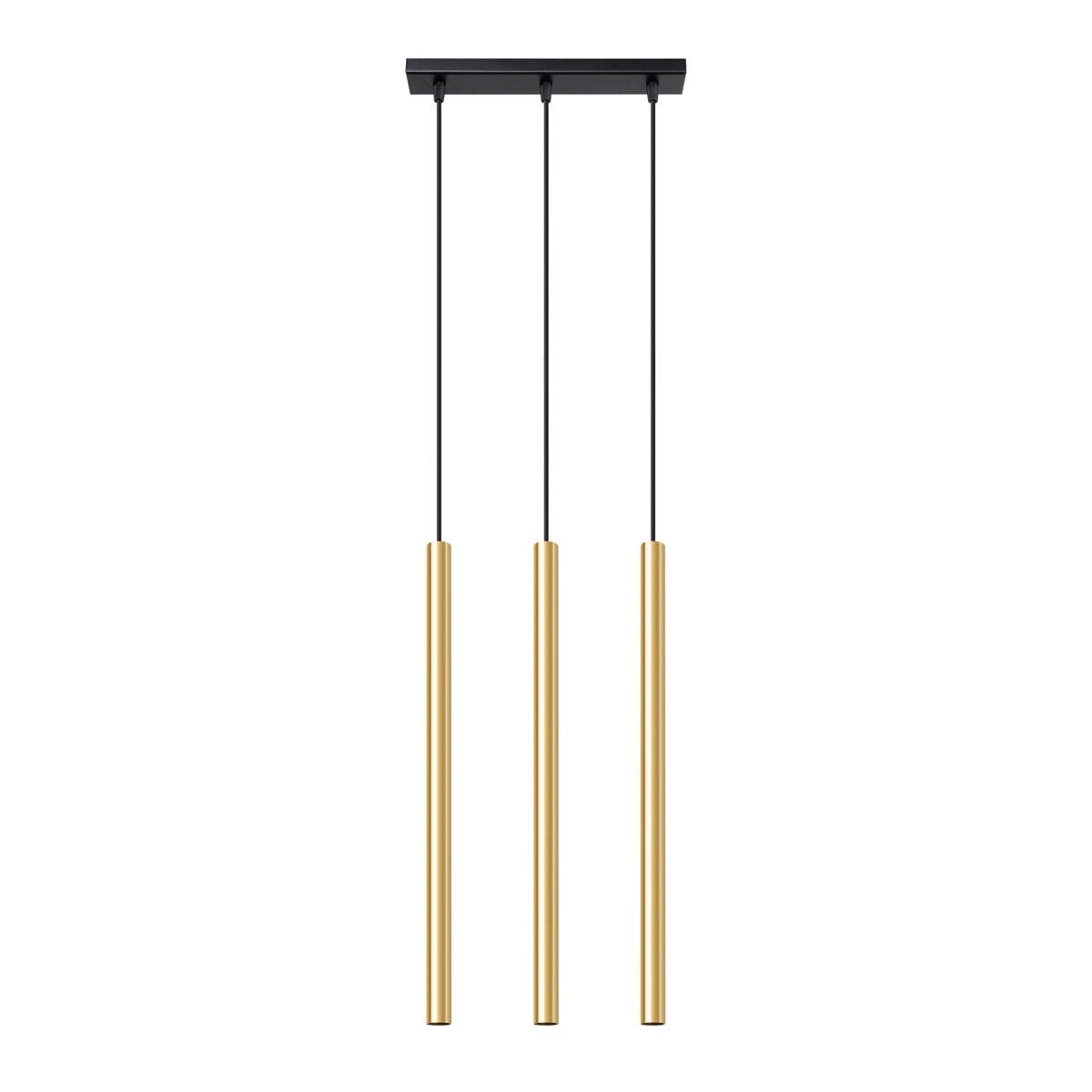 Lampa wisząca Pastelo złoty połysk 3xG9x8W tuba wym: 90 x 30 x 5 cm metal Sollux Lighting