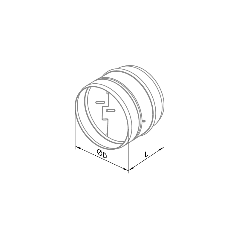 Clapet Anti-Retour VRV - pose entre 2 conduits - Diamètre (mm): 125 - 3