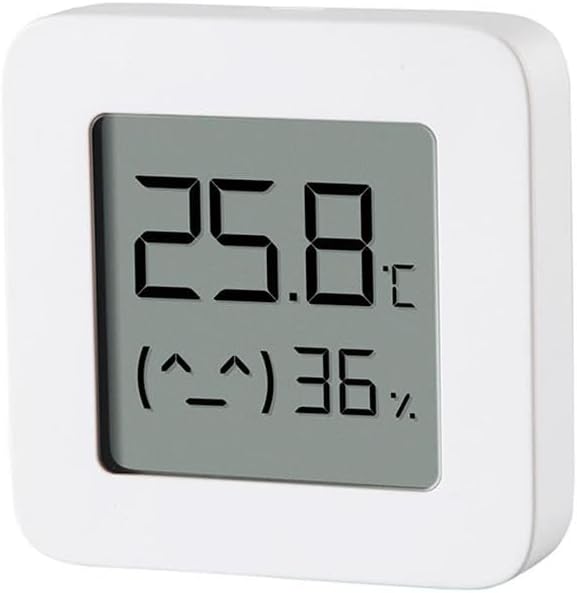 Biały monitor temperatury i wilgotności, 4,3*4,3*1,25 cm, inteligentny biały termometr z wysokiej precyzji technologią Bluetooth.
