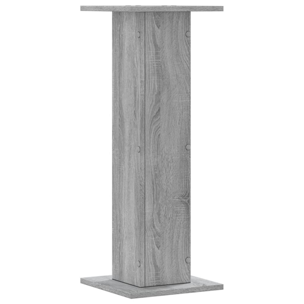 Supports pour plantes, 2 pièces, gris, panneau de bois - 6