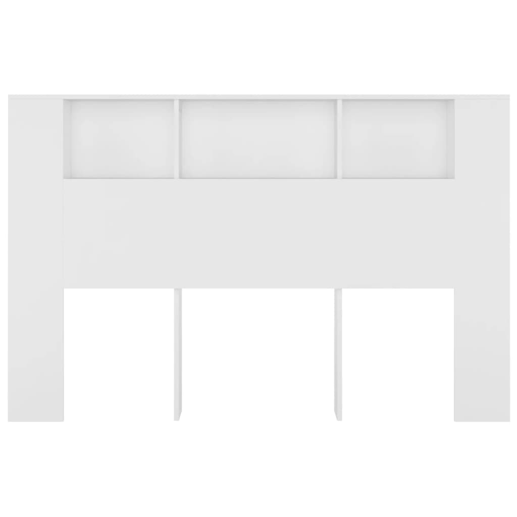 vidaXL Armoire de tête de lit Blanc 160x18,5x104,5 cm - 4