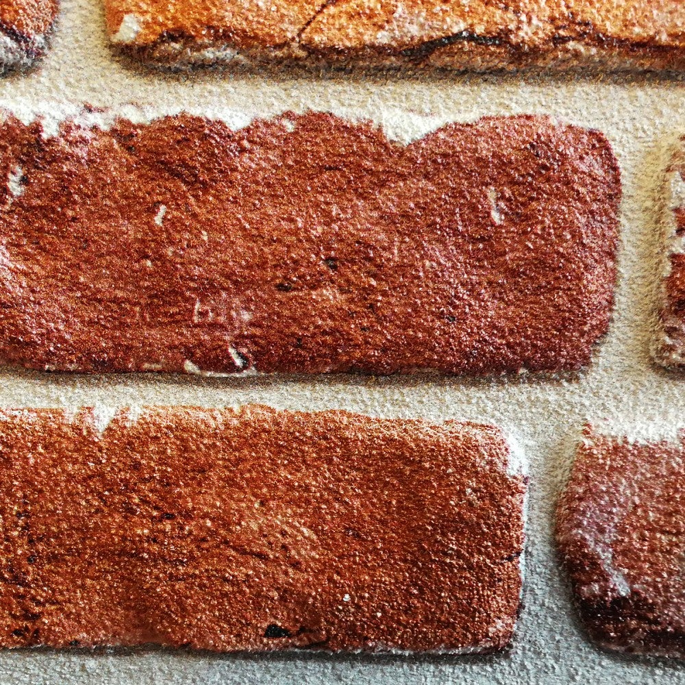 CHIMENEA - Panel Símil Ladrillo en EPS Resinado Medidas 100x50 cm Espesor 2 cm - 3