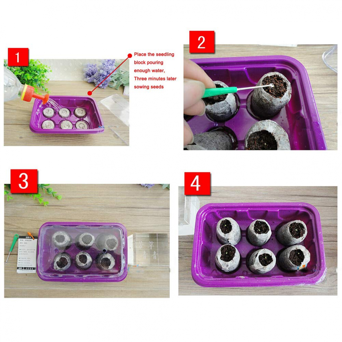 Lot de 10 blocs nutritifs pour semis de 3 cm, terreau de culture pressé pour plantes, noix de coco, semis, boue comprimée, fournitures de jardinage - 4