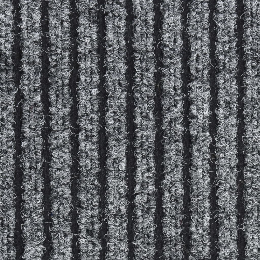 Paillasson | Tapis de porte | Paillasson d'entrée rayé Gris 40x60 cm CFW73659 - 3