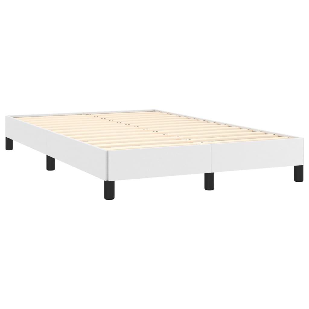 Cadre de lit sans matelas blanc 120 x 190 cm similicuir - 3