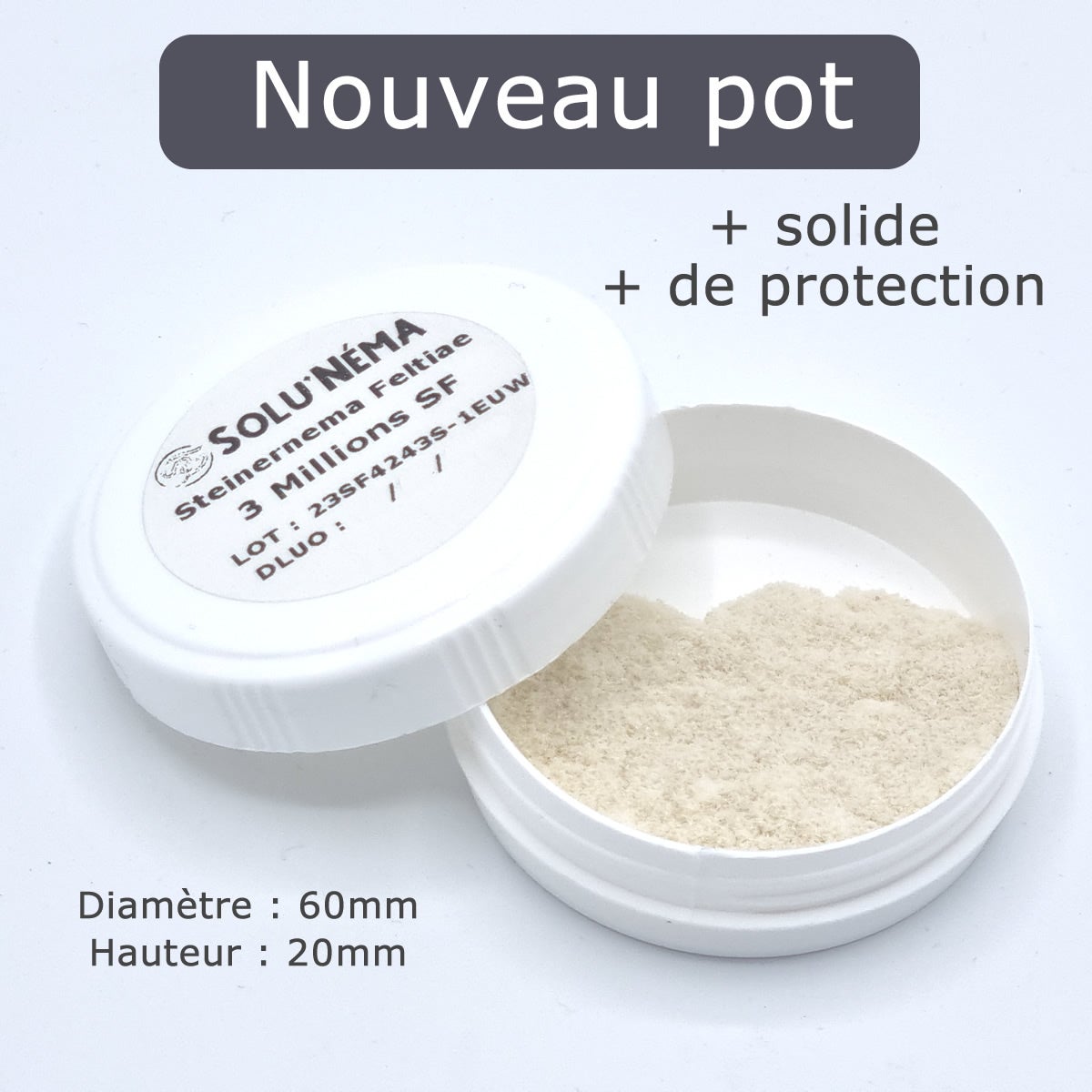 Solunéma - Nématodes contre la Mouche du Terreau - 3 millions Steinernema Feltiae - Traitement pour 12 à 15 pots - 2