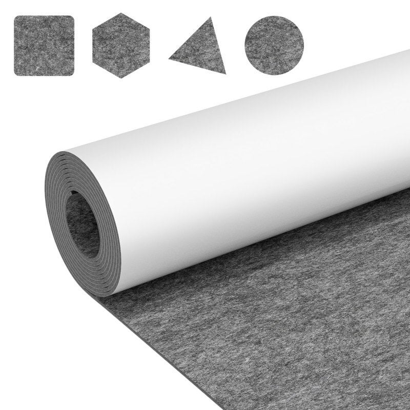 Filc samoprzylepny na meble, filc ochronny na stół 100x150cm Szary