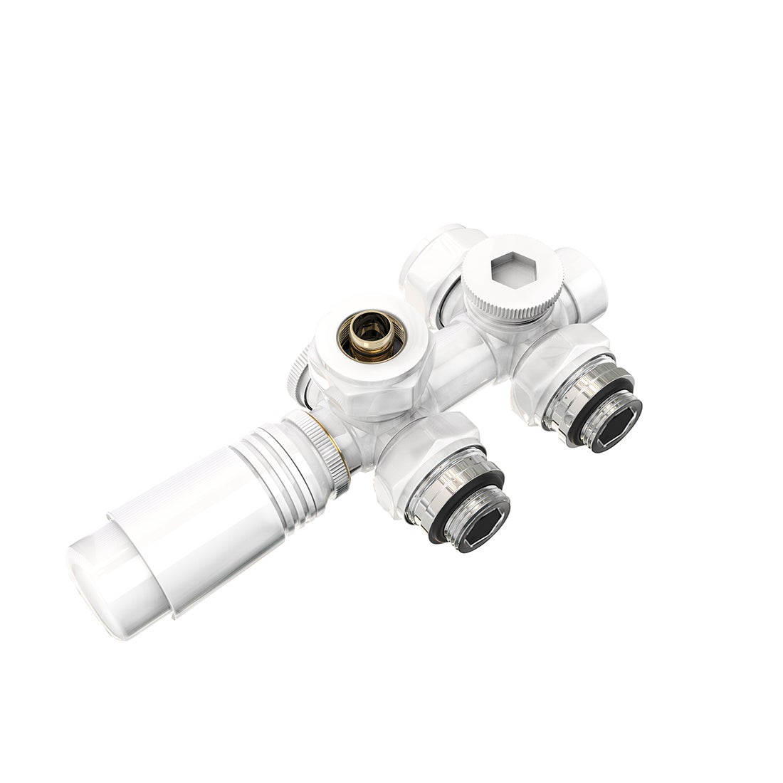 Kit Radiateur Kit Thermostatique Radiateur pour Radiateur Blanc EMKE Kit Multibloc ...